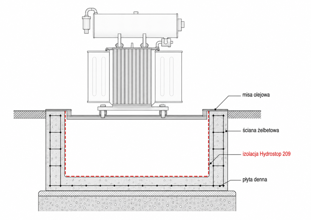 misa olejowa transformatora hydrostop 209 przekroj